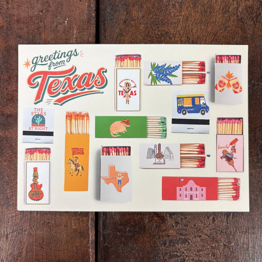 Texas Matchbook Postcard - Inviting Affairs Paperie