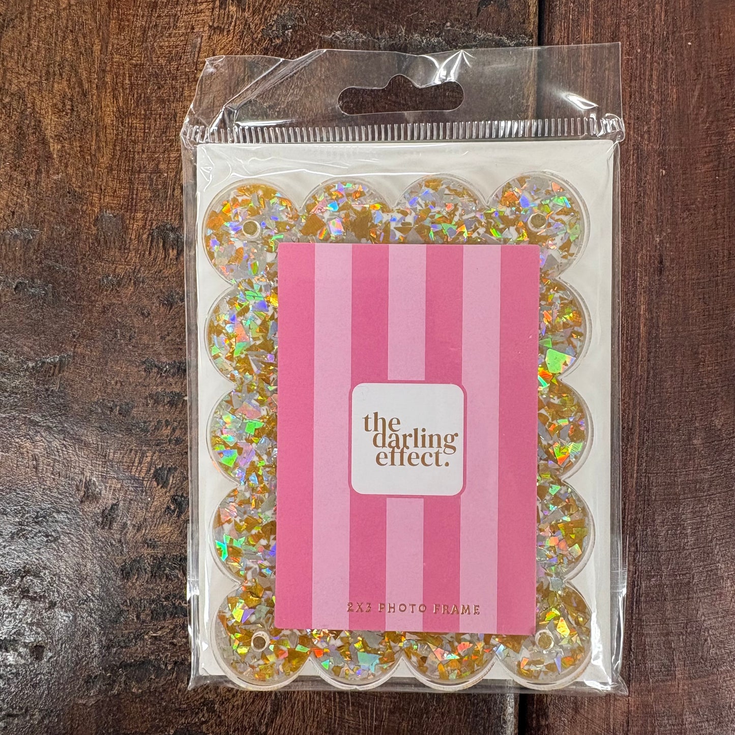 Gold Flake Mini Acrylic Magnetic Picture Frame - The Darling Effect