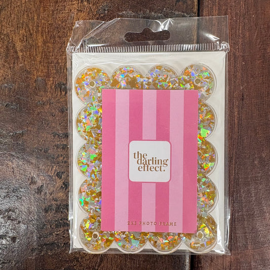 Gold Flake Mini Acrylic Magnetic Picture Frame - The Darling Effect