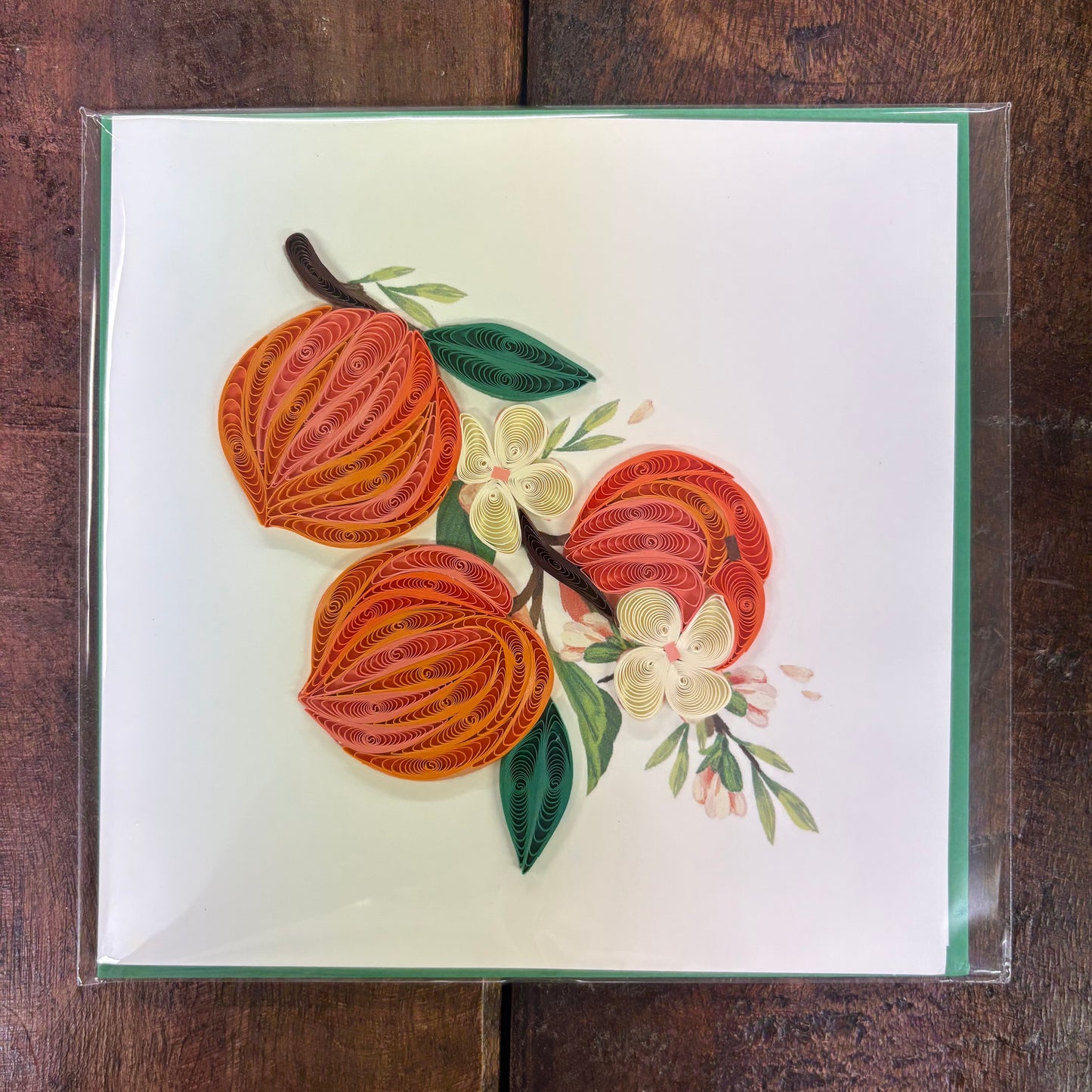 Peach Branch Quilling Card