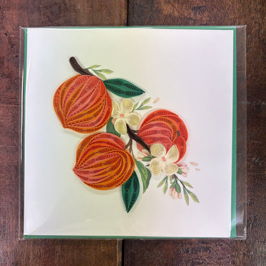 Peach Branch Quilling Card