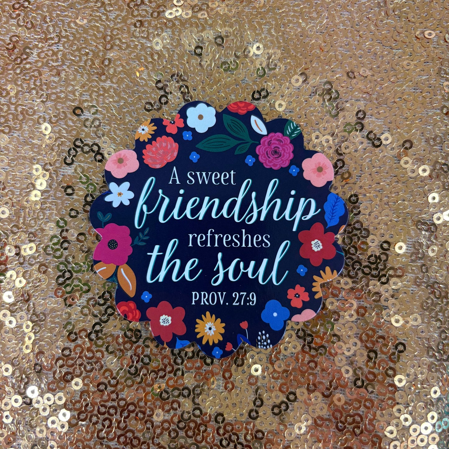 Sweet Friendship Magnet - Proverbs 27:9 - Christian Art Gifts