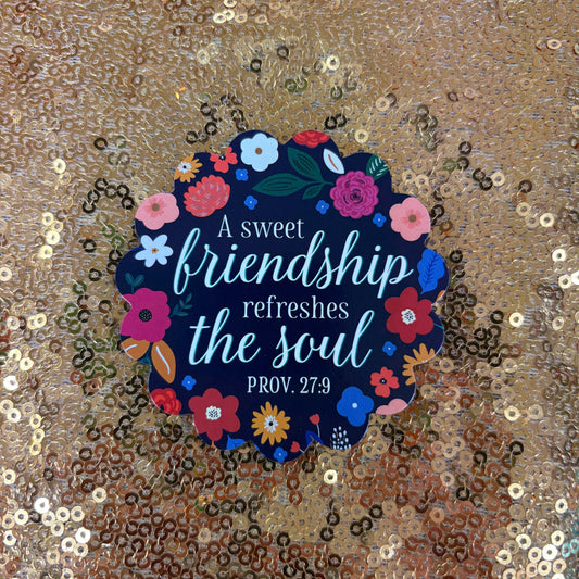 Sweet Friendship Magnet - Proverbs 27:9 - Christian Art Gifts