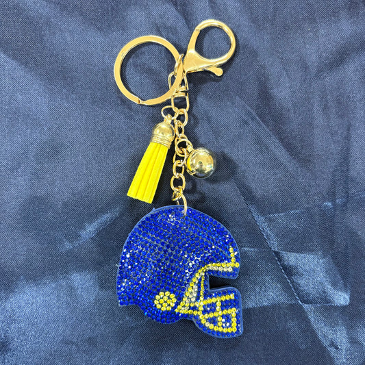Bling Studded Football Helmet Keychain - Sensibling Corp.