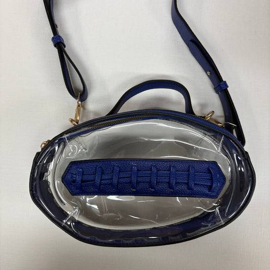 Football Shaped Clear Bag - Blue - Sensibling Corp.