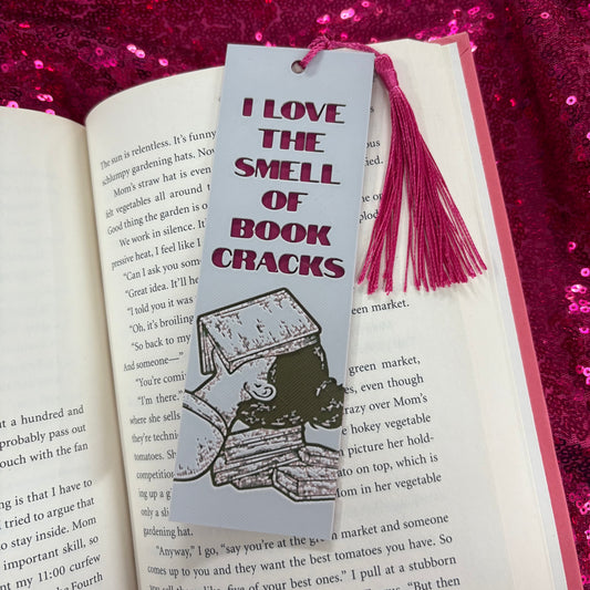 I Love The Smell Of Book Cracks Bookmark - Twisted Layers