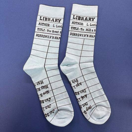 Library Card Socks - Lavely
