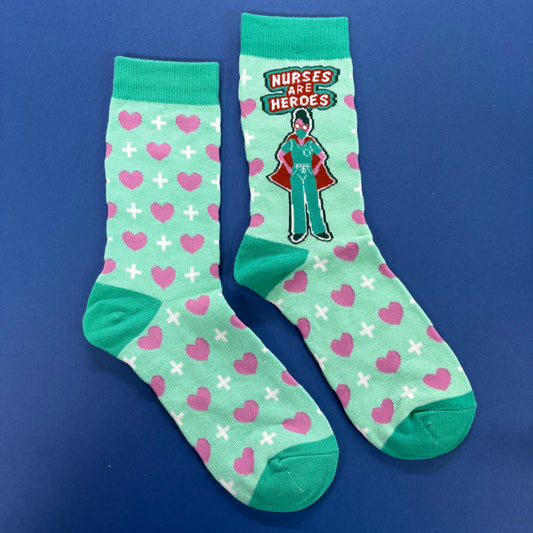 Nurses Are Heroes Socks - Lavley