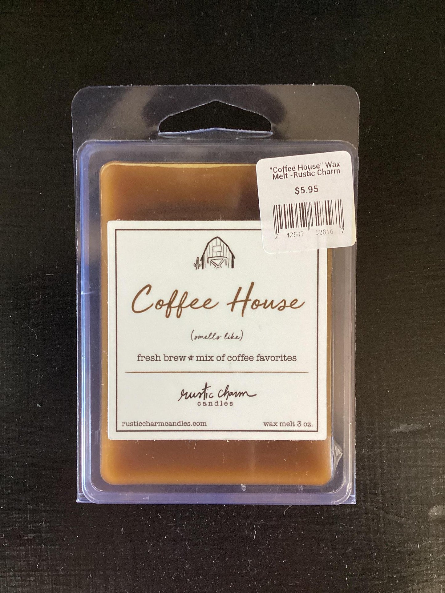 "Coffee House" Wax Melt -Rustic Charm