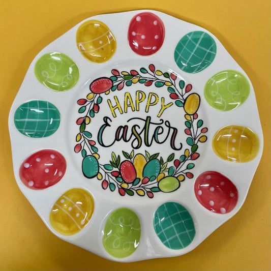 Happy Easter Egg Plate- Glory Haus