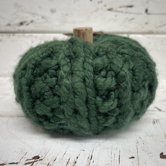 Green Crochet Pumpkin - Mud Pie