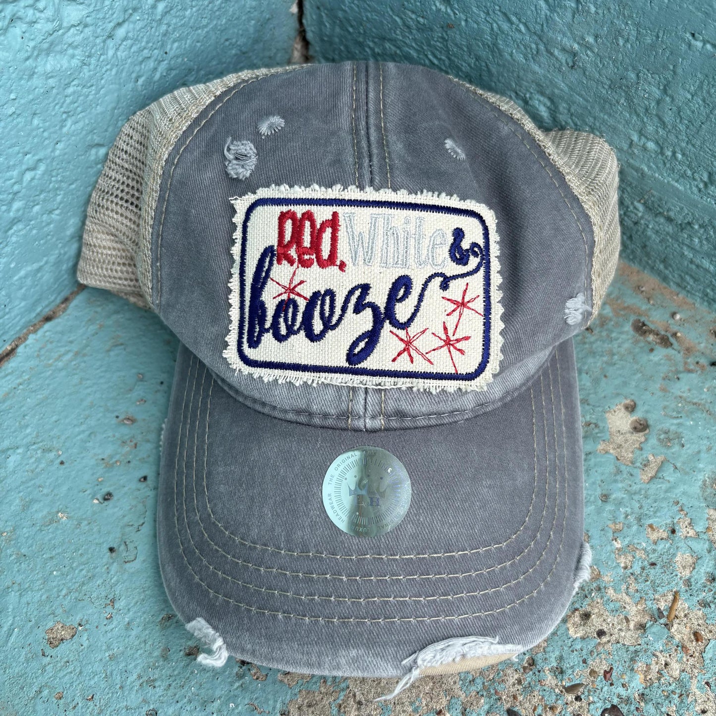 Red, White, and Booze Cap - Lucky Girl