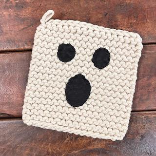 Ghost Pot Holder- Halloween Mud Pie