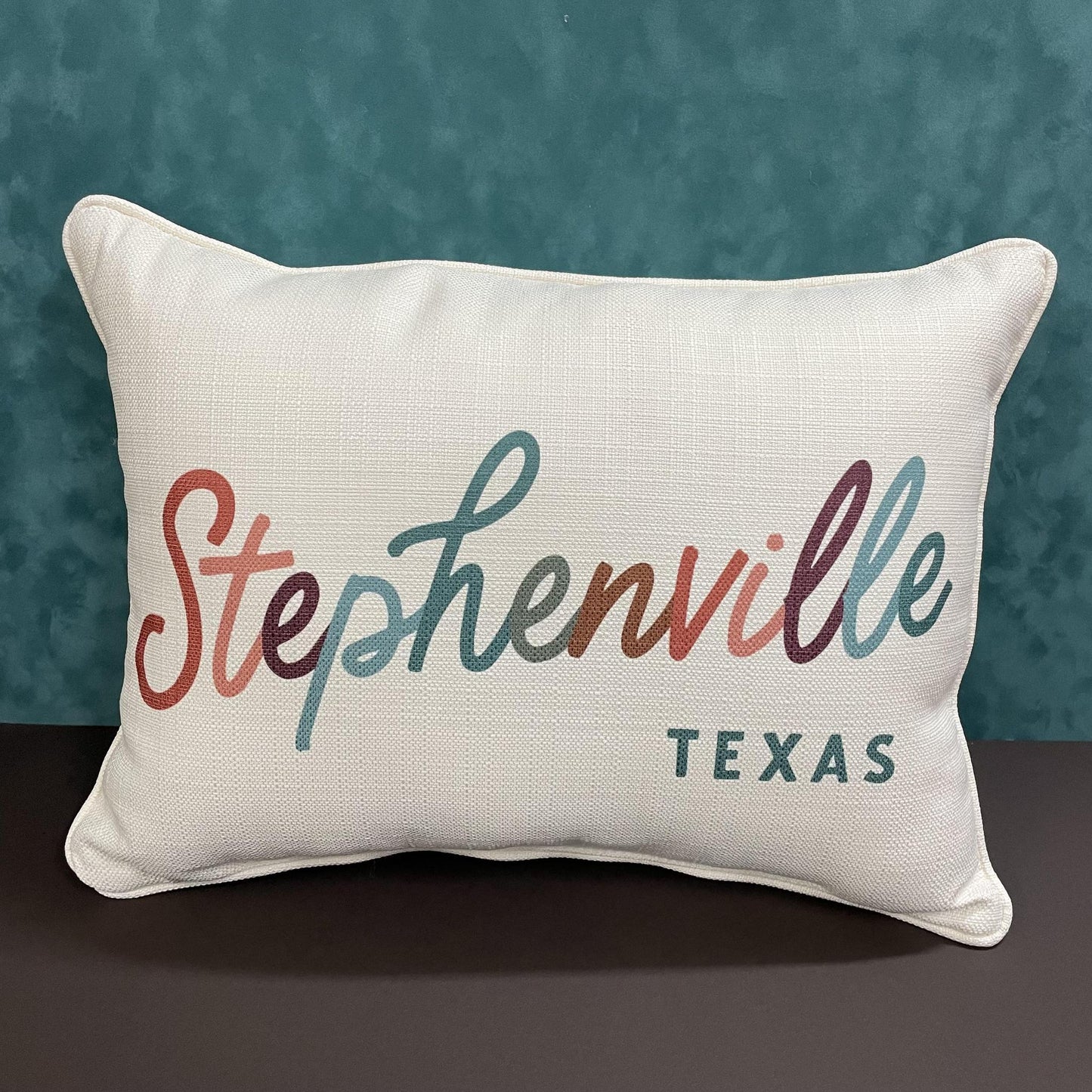 Stephenville Texas Colorful Pillow- Little Birdie