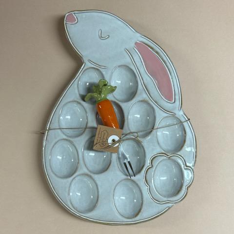 Bunny Deviled Egg Tray Set- Easter Mud Pie