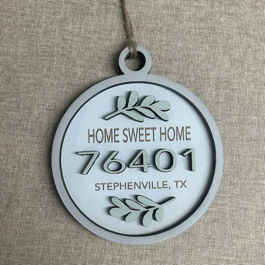 Home Sweet Home Ornament- Pine Designs