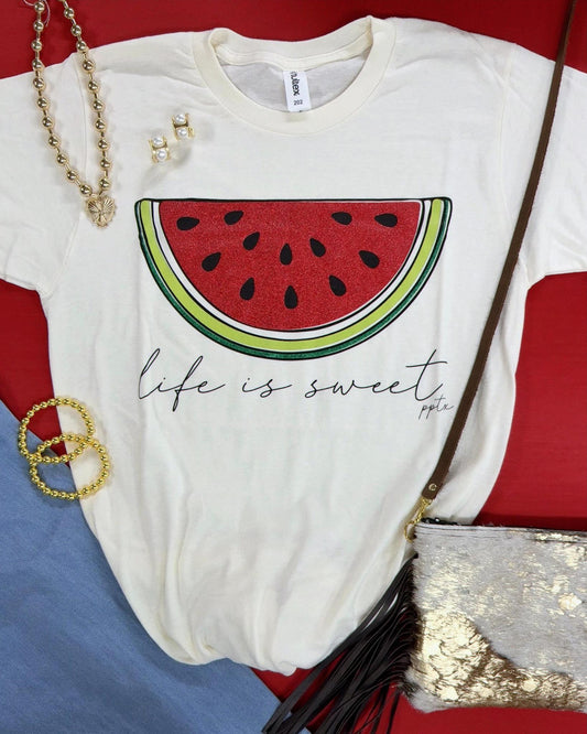 Life Is Sweet Glitter Tee - PPTX
