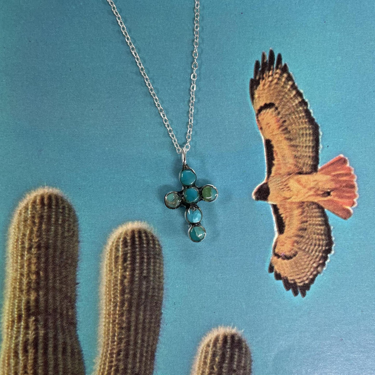 Mini Bubble Cross Necklace- Boho Sol