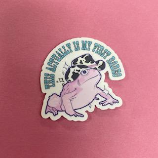 Frog Rodeo Sticker- Sticker Babe