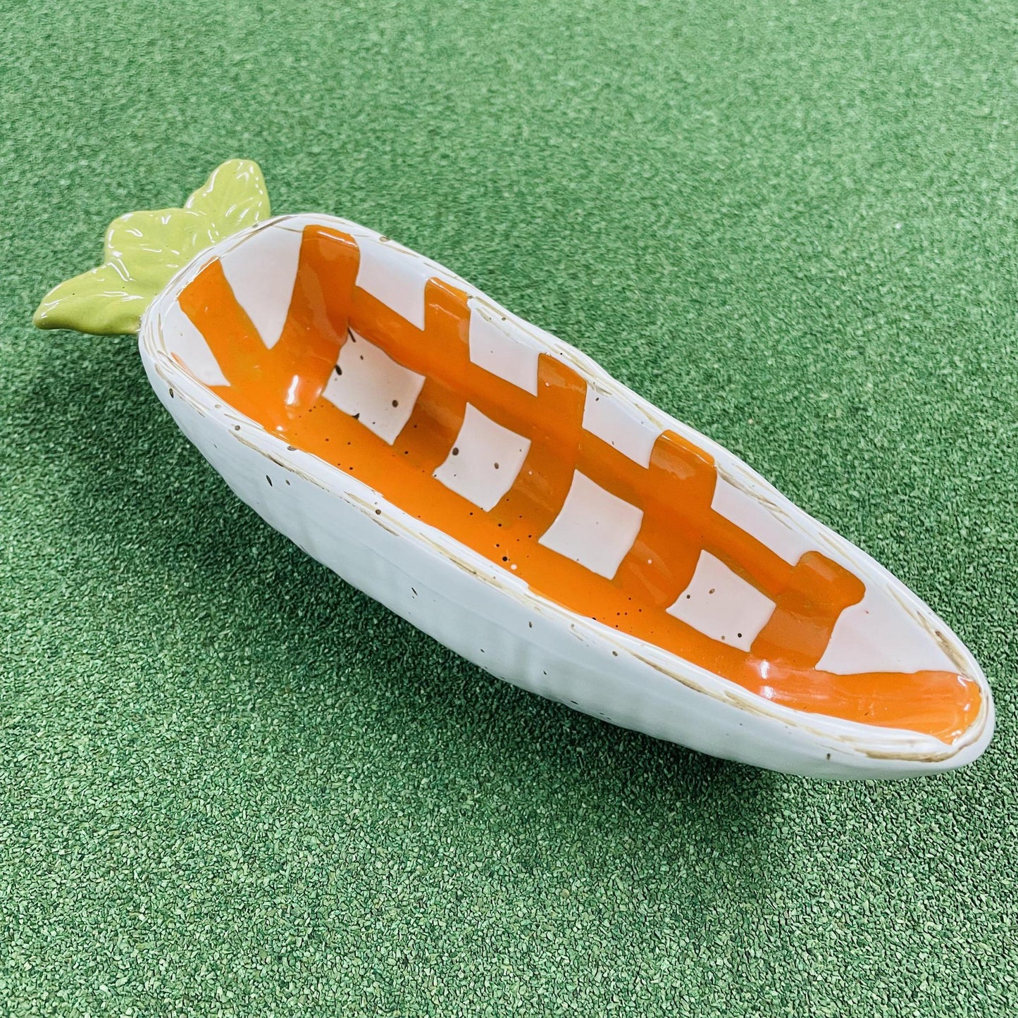 Striped Carrot Candy Dish - Mud Pie
