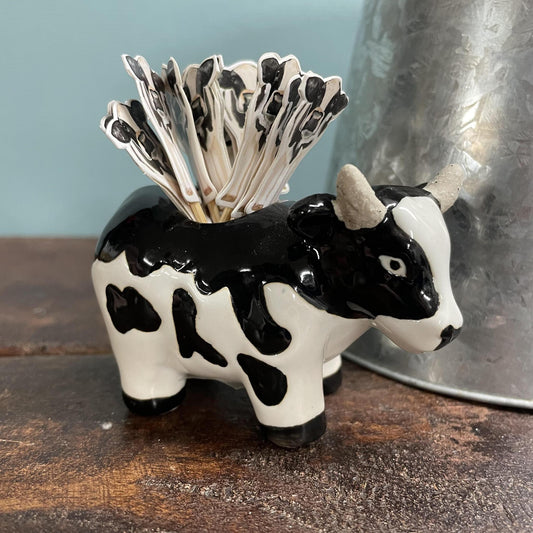 Cow Toothpick Holder- Mud Pie
