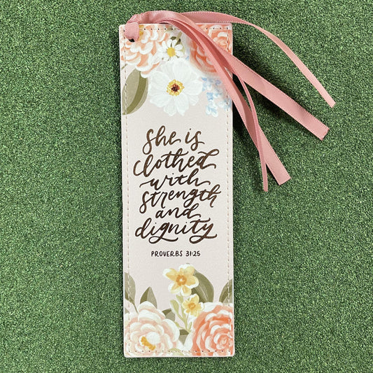 She Is Clothed Bookmark - Christian Art Gifts