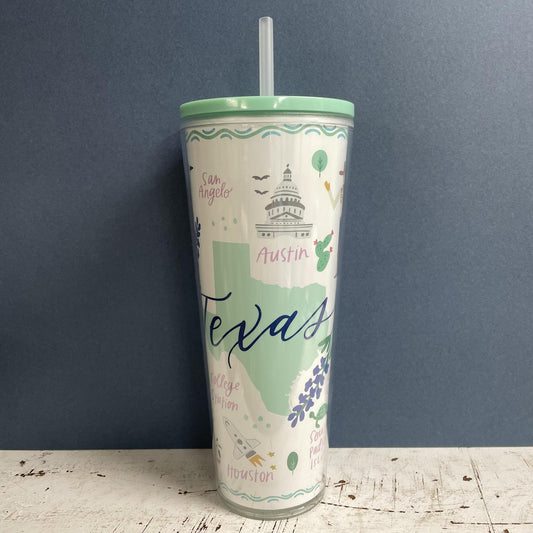 Straw Tumbler Texas - Mary Square