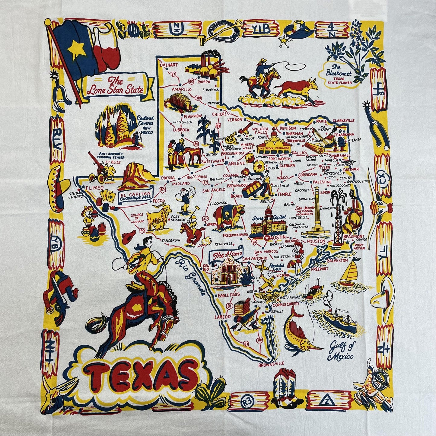 Texas Map Towel- R&W Kitchen Co.
