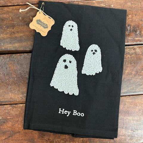 Hey Boo Beaded Towel- Mud Pie