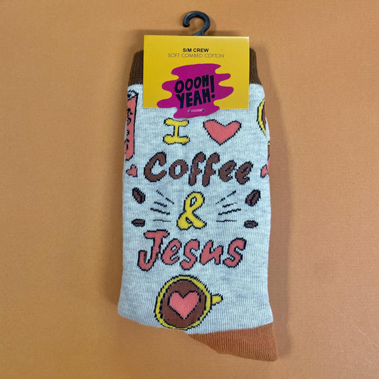 Coffee & Jesus Women's Crew Socks- Oooh Yeah Socks