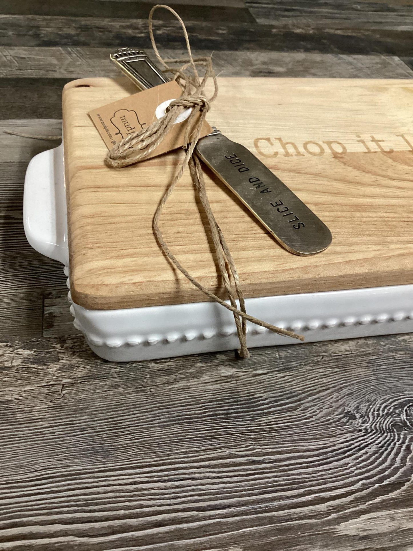 "Chop It Like Its Hot" Tray And Board- Mudpie