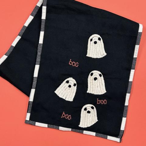 Glow Ghost Table Runner- Halloween Mud Pie