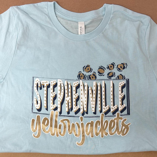 Stephenville Yellowjackets- Blue T-shirt