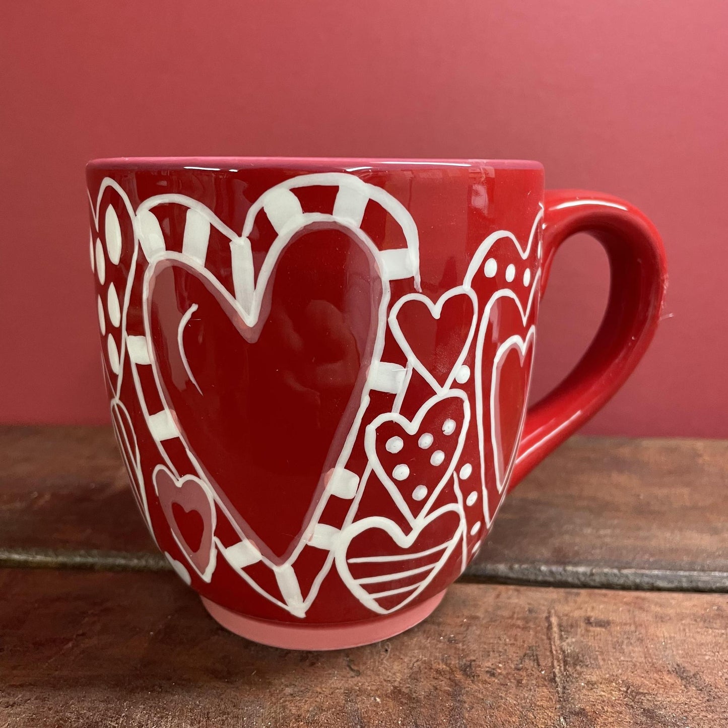 Lots Of Hearts Mug - Red - Glory Haus