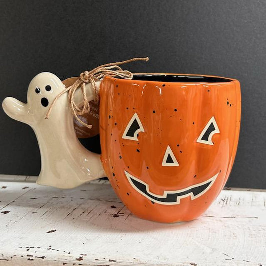 Pumpkin Glow Dark Mug- Halloween Mud Pie