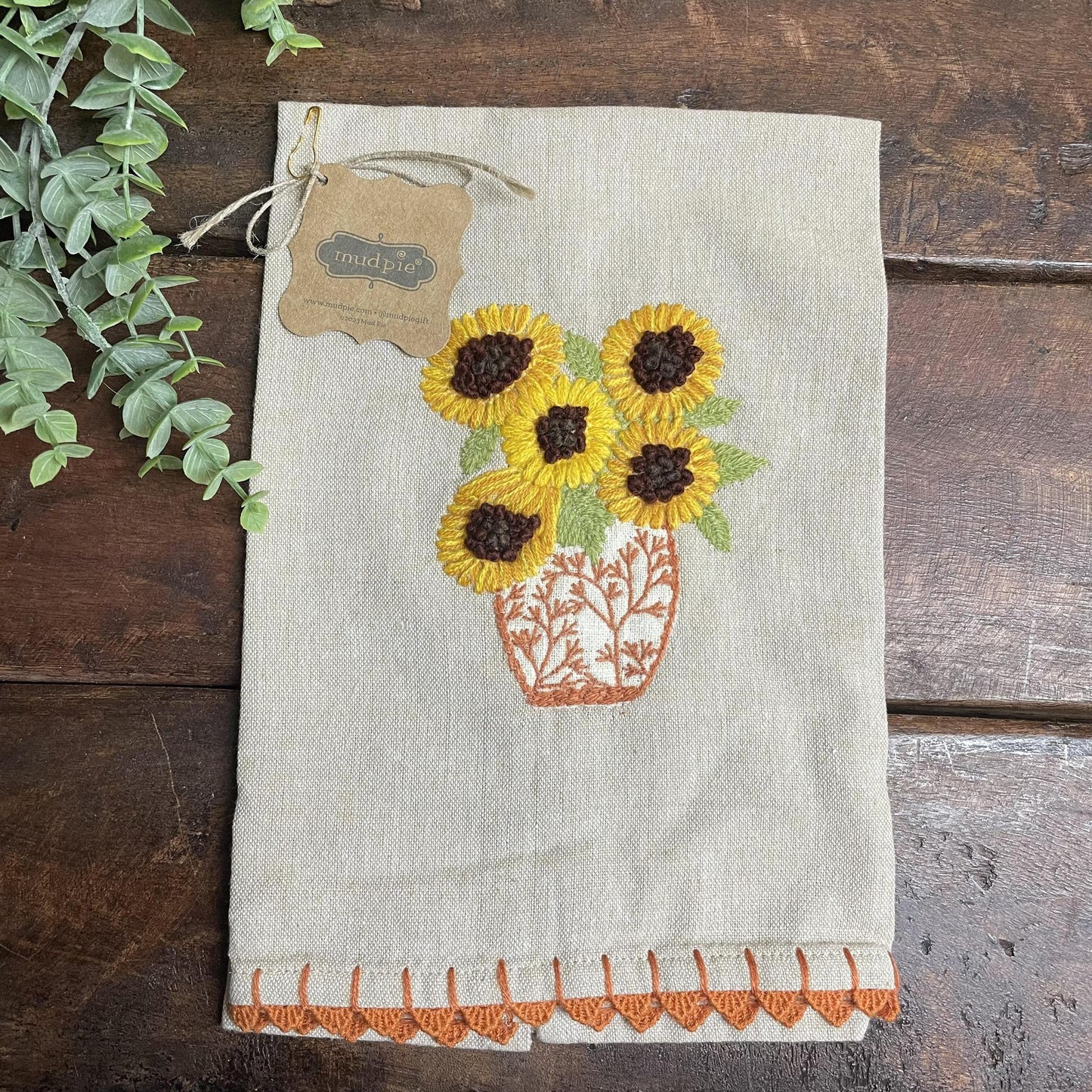 Sunflower Bouquet Towel- Mud Pie
