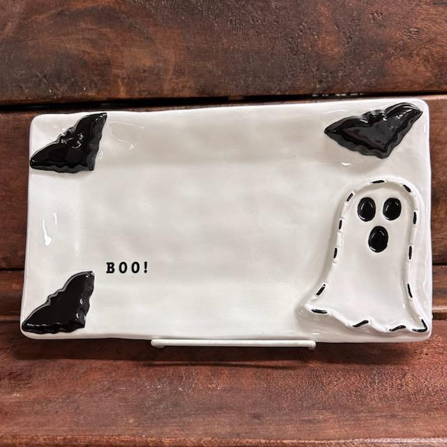 Boo! Ghost & Bats Tray- Glory Haus