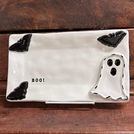 Boo! Ghost & Bats Tray- Glory Haus