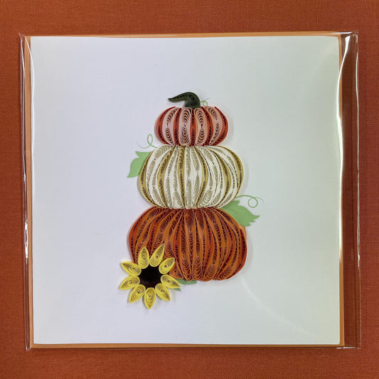 Pumpkin Stack Quilling Card - 5x5