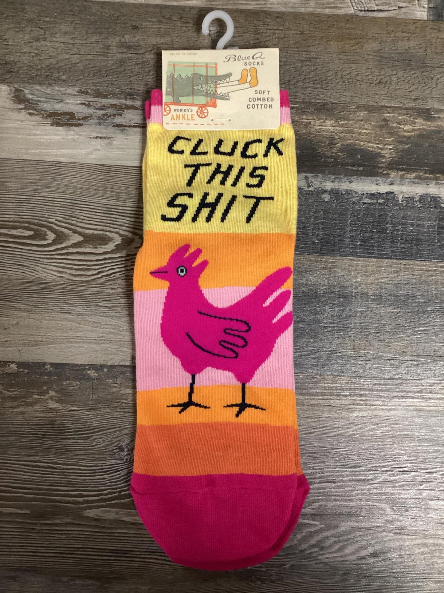 "Cluck This Shit" Socks- Blue Q