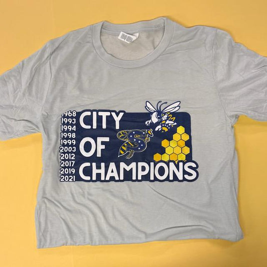 City of Champions- Gray T-shirt