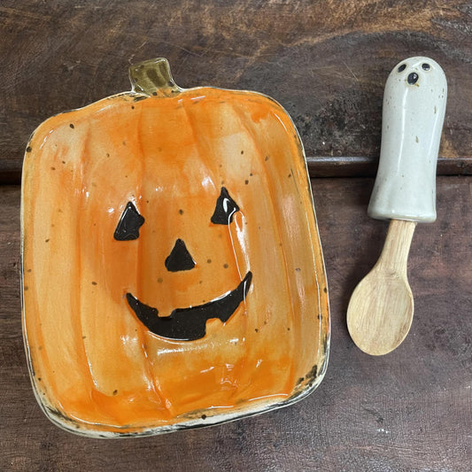 Pumpkin Shaped Candy Bowl Set