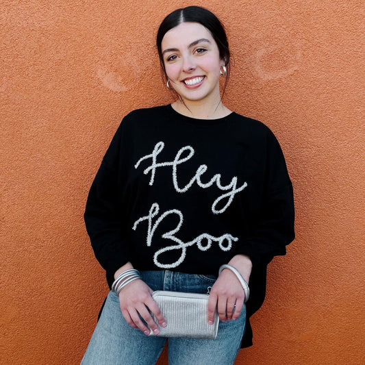 Hey Boo Tinsel Sweater