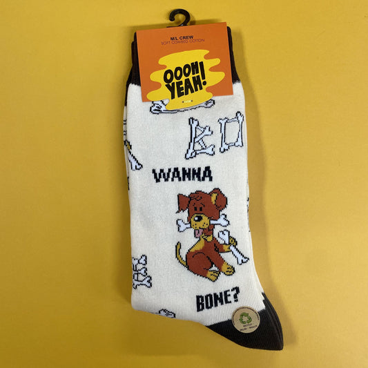 Wanna Bone Men's Crew Socks- Oooh Yeah Socks