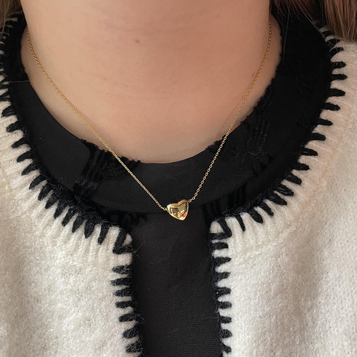 Gold Dipped Heart Necklace